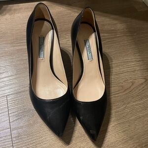 Prada Leather Pointed-Toe Pumps